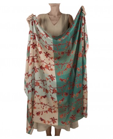 Палантин Женский SN40-ORCHIDEES/BLEU